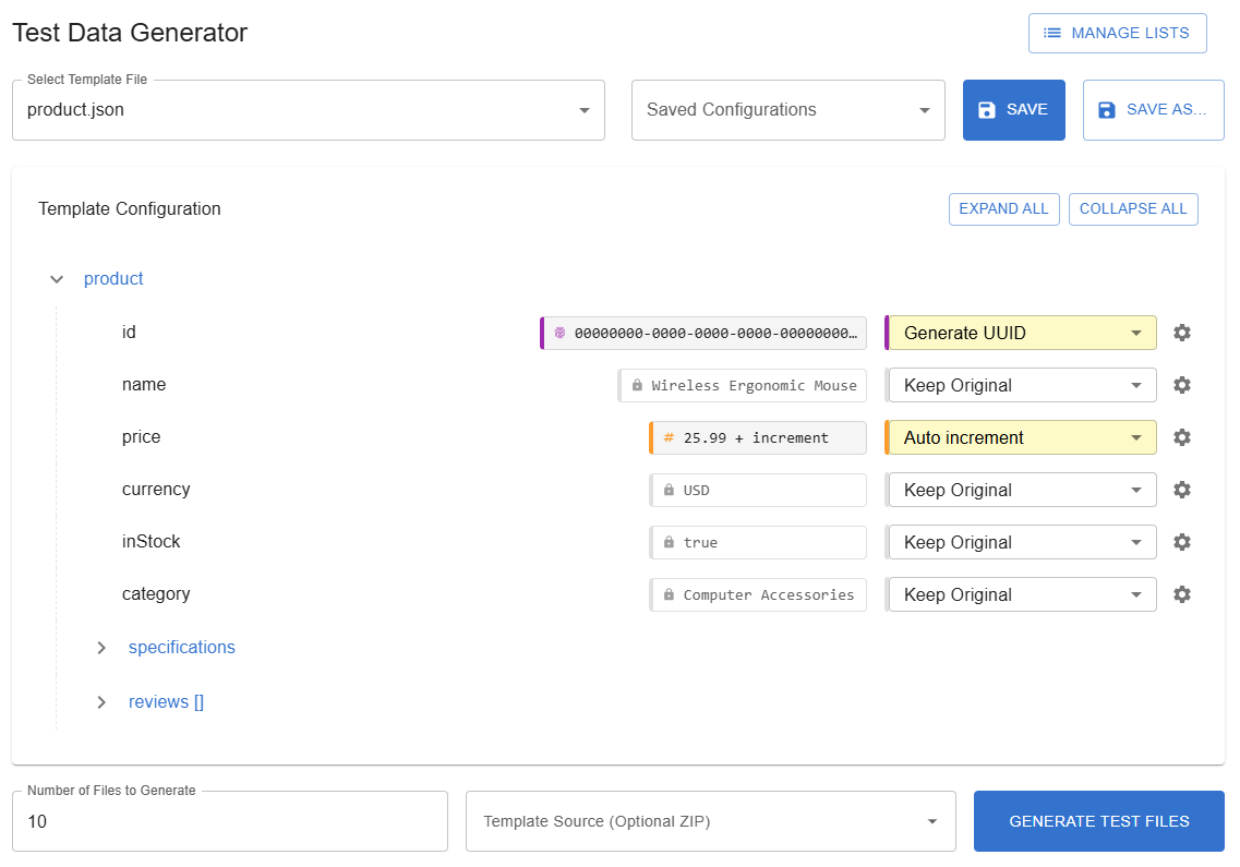 Test Data Generation